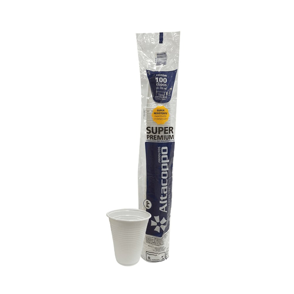 Copo de 200ml branco Altacoppo com 2.500 unidades - e - dona