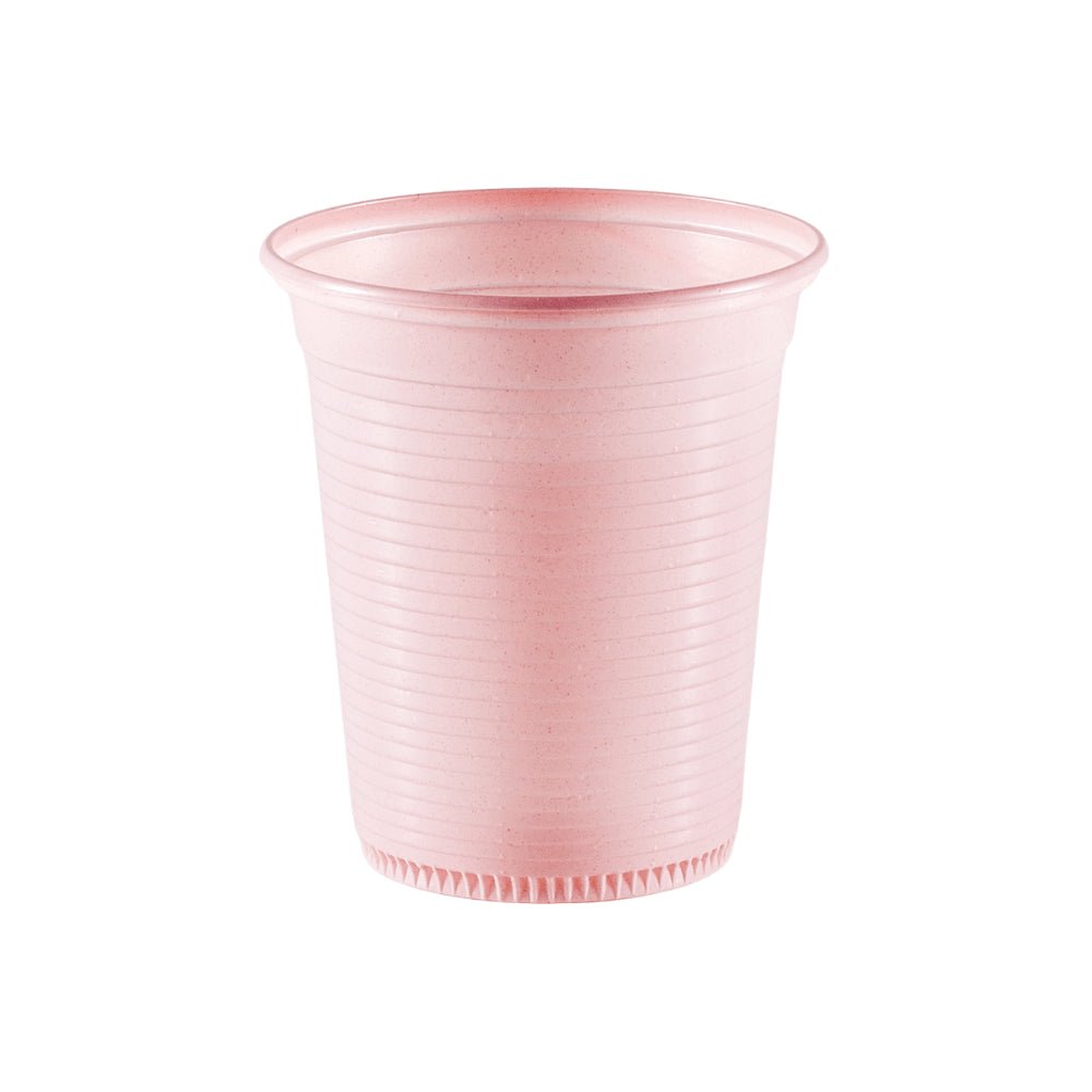 Copo de 200ml Rosa estriado PS Copaza com 50 unidades - e - dona