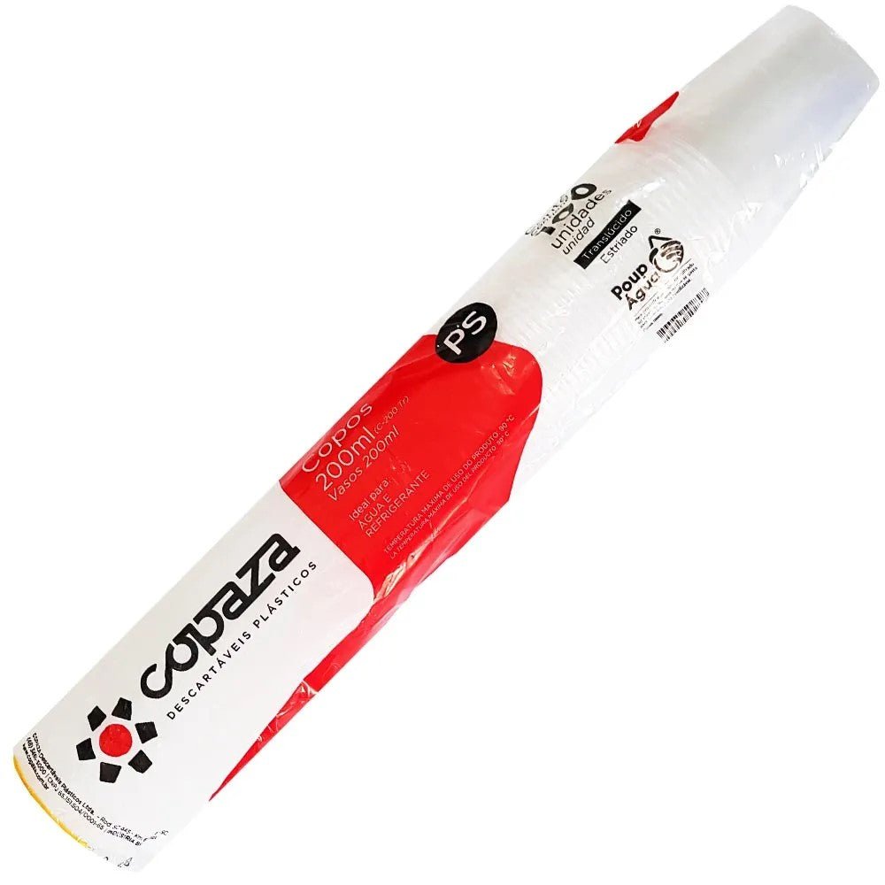 Copo de 200ml Translúcido Copaza com 2.500 unidades - e - dona