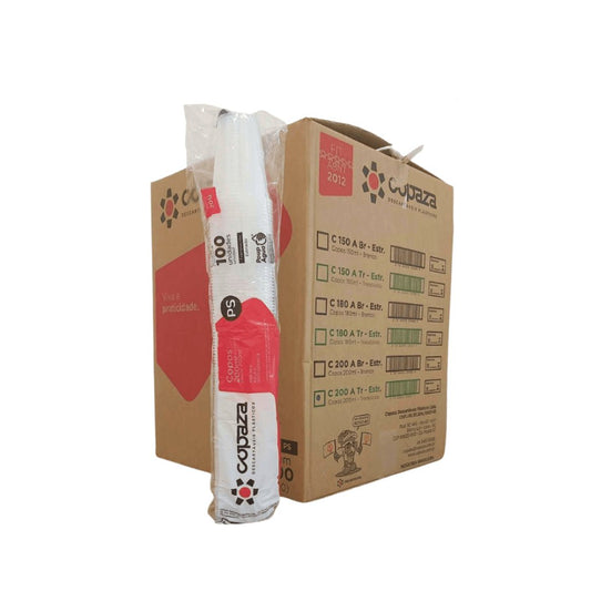 Copo de 200ml Translúcido Copaza com 2.500 unidades - e - dona