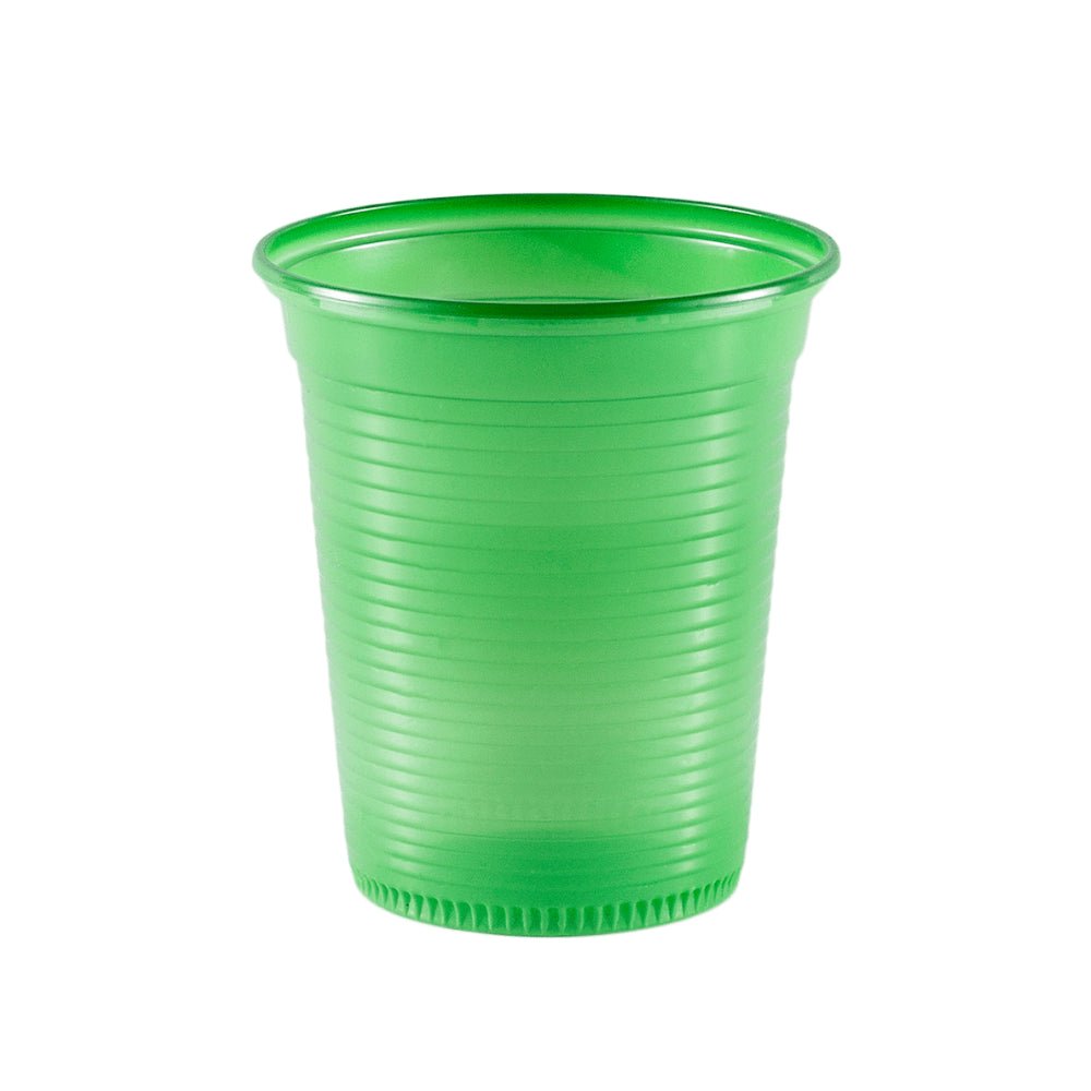 Copo de 200ml Verde estriado PS Copaza com 50 unidades - e - dona