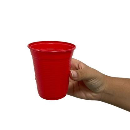 Copo de 200ml Vermelho estriado PS Copaza com 3.000 unidades - e - dona