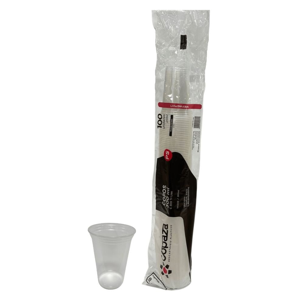 Copo de 300ml Liso Translúcido ABNT 2002 Copaza com 2.000 unidades - e - dona