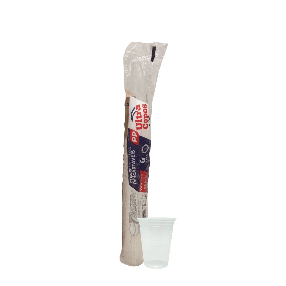 Copo de 300ml Transparente PP Ultra Copos Replast com 100 unidades - e - dona