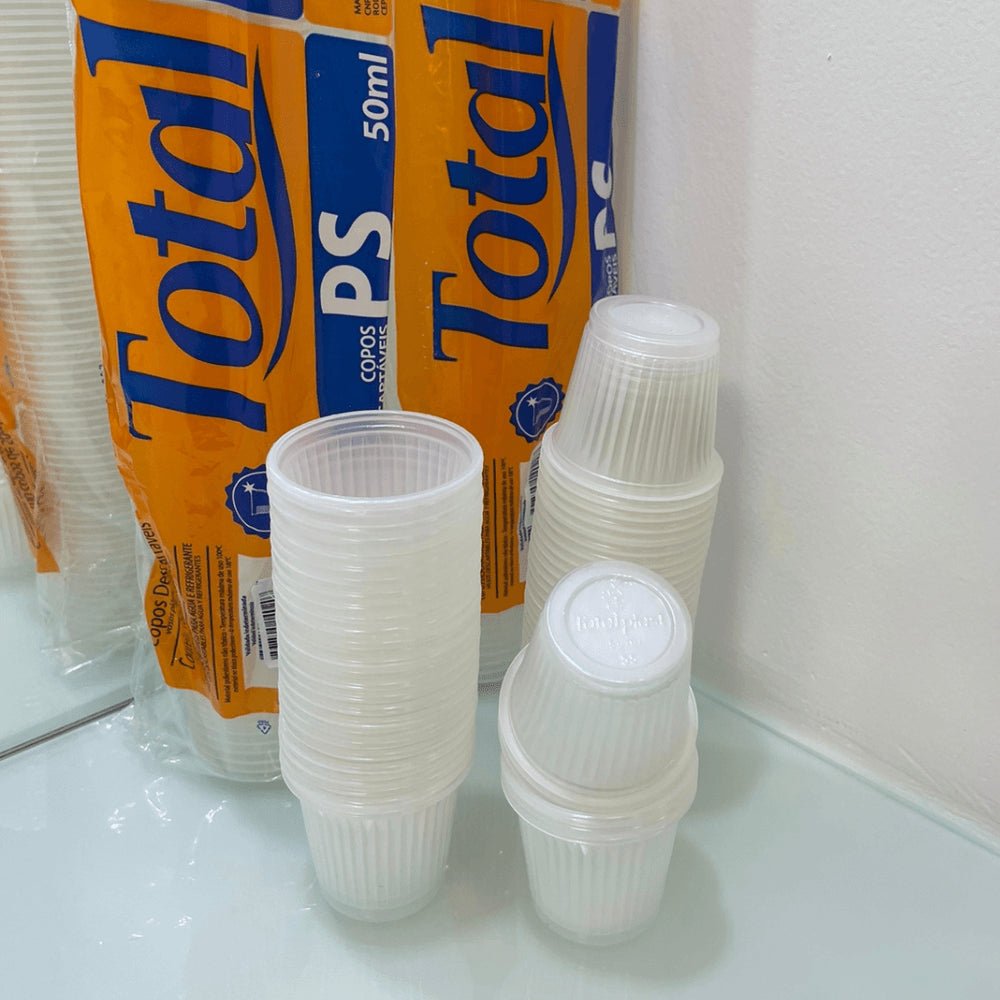 Copo de 50ml Transparente PS Totalplast com 5.000 unidades - e - dona