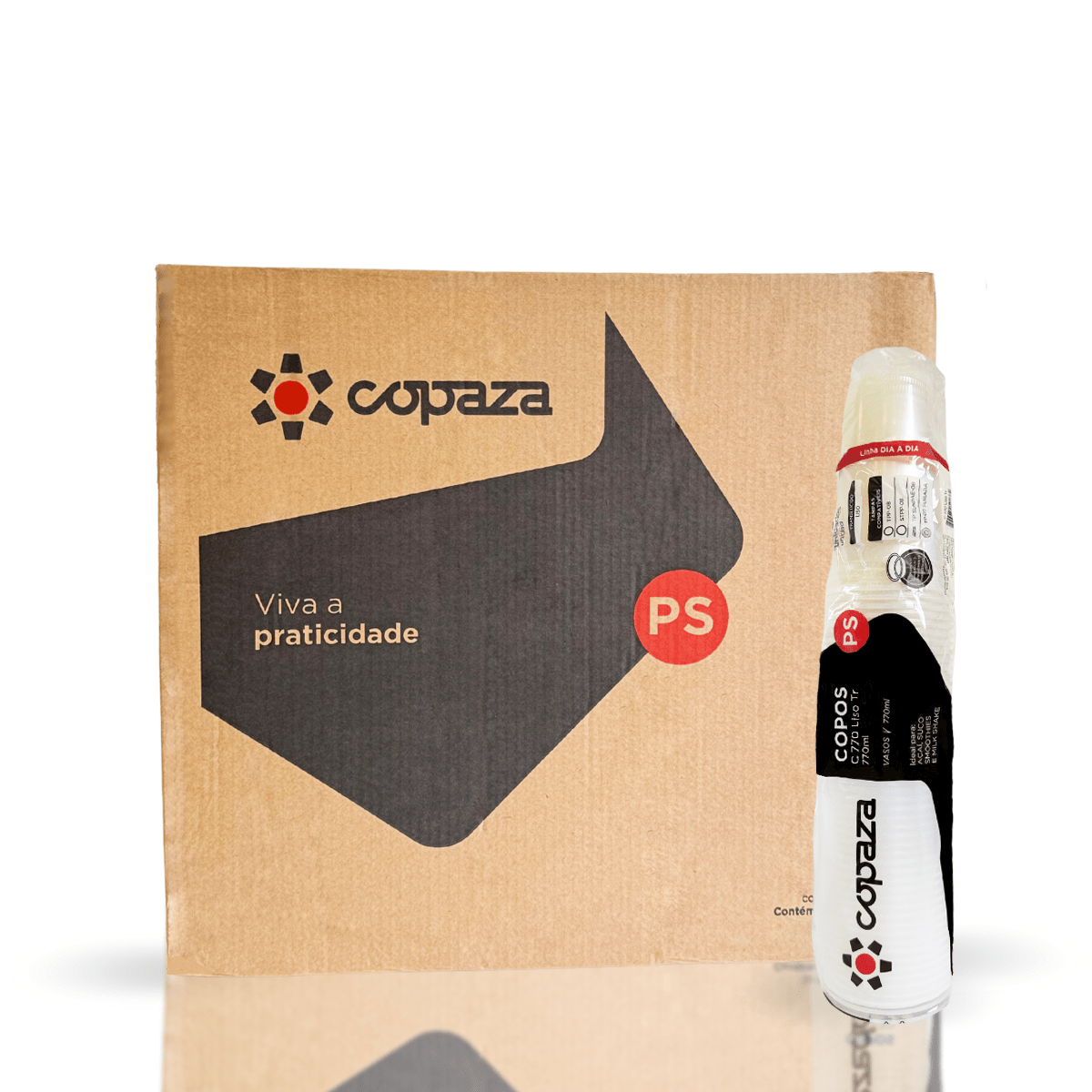 Copo de 770ml Transparente Copaza com 500 unidades - e - dona