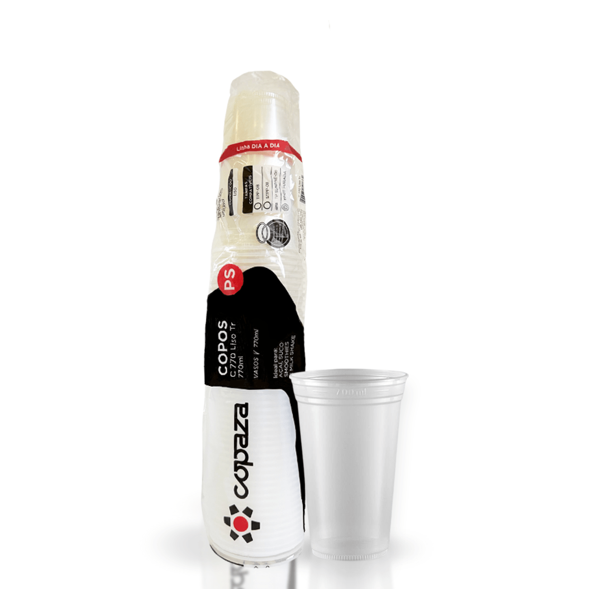 Copo de 770ml Transparente Copaza com 500 unidades - e - dona