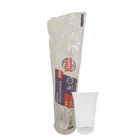 Copo de 770ml Transparente Liso PP Ultra Copos Replast com 25 unidades - Econômico e sustentável, ideal para festas e eventos - e - dona