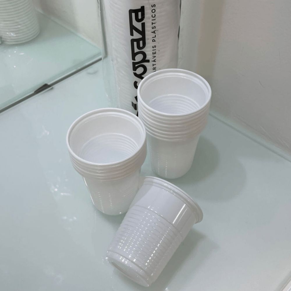 Copo de 80ml branco ABNT 2002 Copaza com 3.000 unidades - e - dona