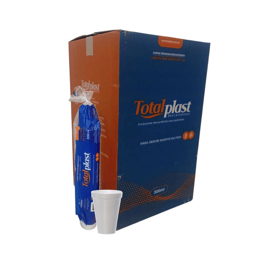 Copo de Isopor 300ml Totalplast com 1.000 unidades - e - dona