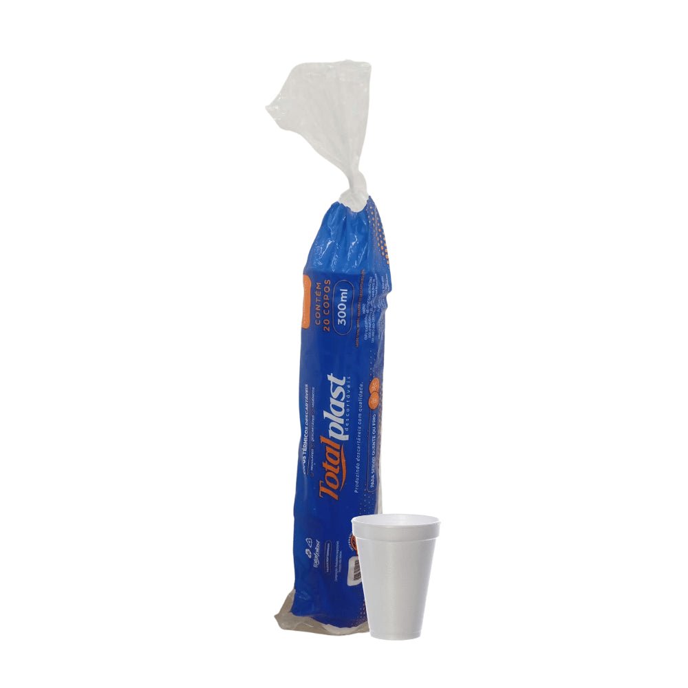 Copo de Isopor 300ml Totalplast com 1.000 unidades - e - dona