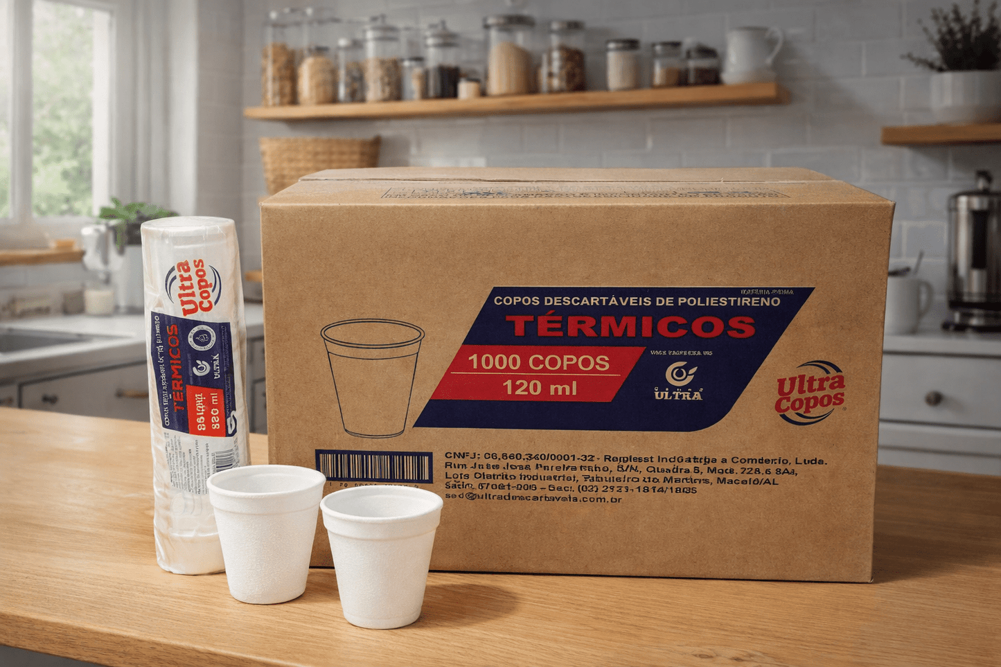 Copo de isopor Térmico 120ml Replast Ultra com 1.000 unidades - e - dona