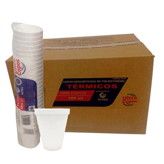 Copo de isopor  Térmico 180ml Linha Replast Ultra com 1.000 Unidades