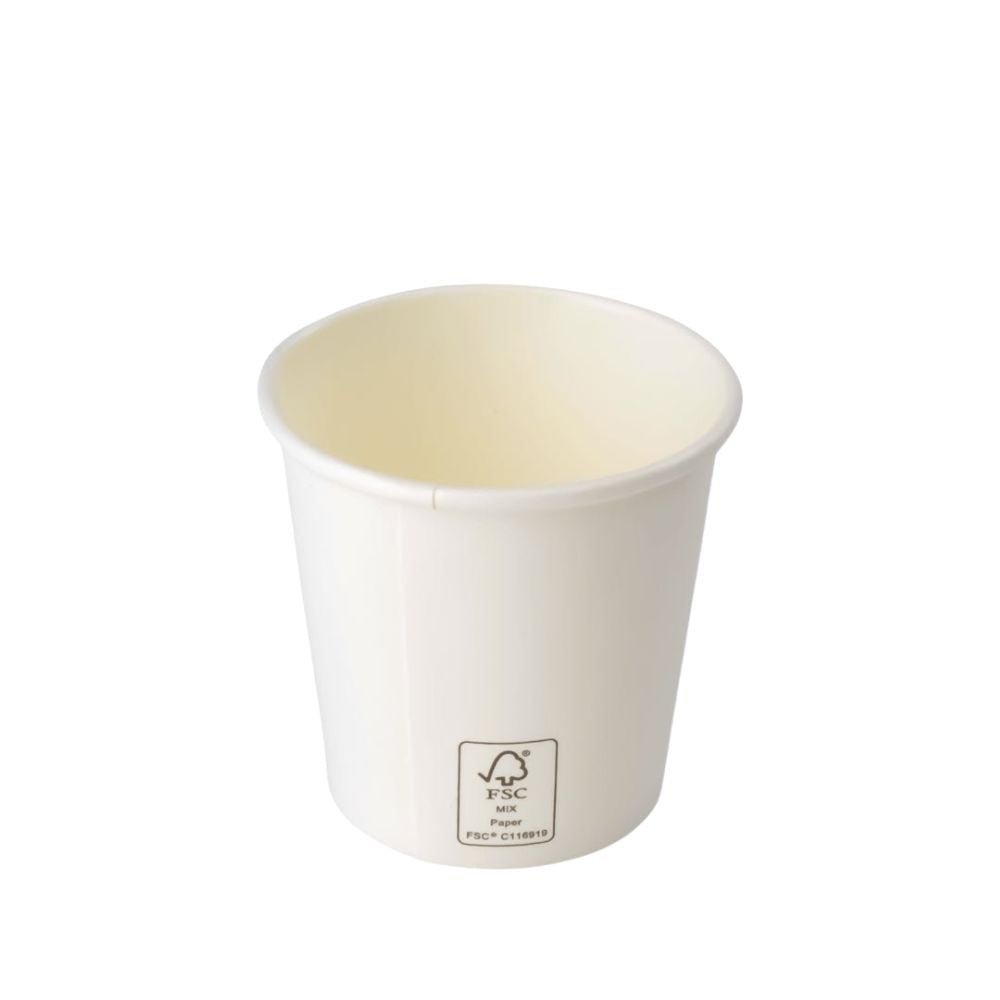 Copo de Papel Branco 110ml com FNS 1.000 unidades Qualidade e Praticidade para bebidas quentes, perfeito para festas e eventos - e - dona
