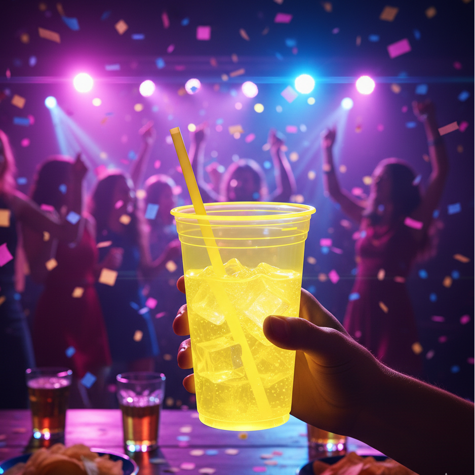 Copo Descartável 770ml Neon Amarelo PS Copaza 50 Unidades - e - dona