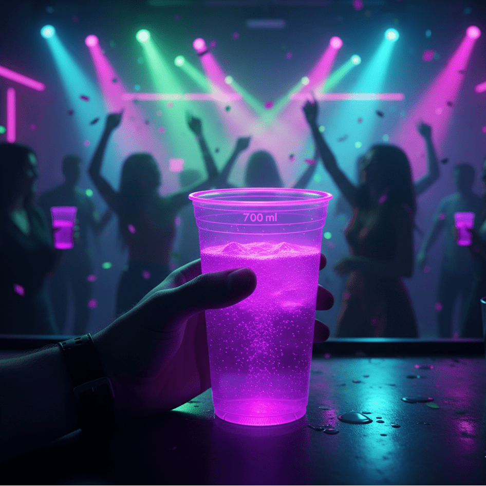 Copo Descartável 770ml Neon Lilás PS Copaza 500 unidades - e - dona