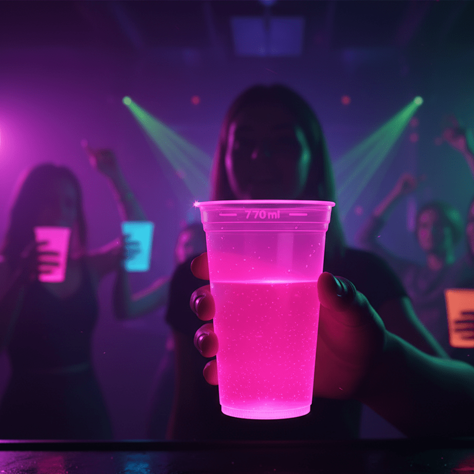 Copo Descartável 770ml PS Neon Rosa Copaza – Pacote com 500 Unidades - e - dona