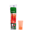 Copo Descartável Acrílico 300ml Laranja Neon Cropac com 10 Unidades