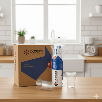 Copo Descartável PP Transparente 770ml ABNT Caixa com 500 Unidades Copaza - e - dona