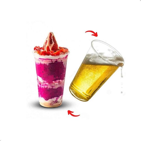 Copo Ultra Transparente Liso de 500ml - Caixa com 1000 Unidades - Ideal para Festas e Eventos - Resistente e Reutilizável - e - dona