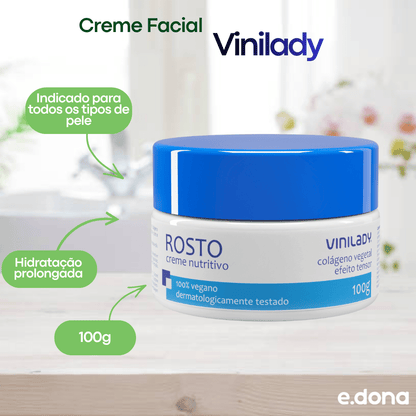 Creme Facial 100g Vinilady - e - dona