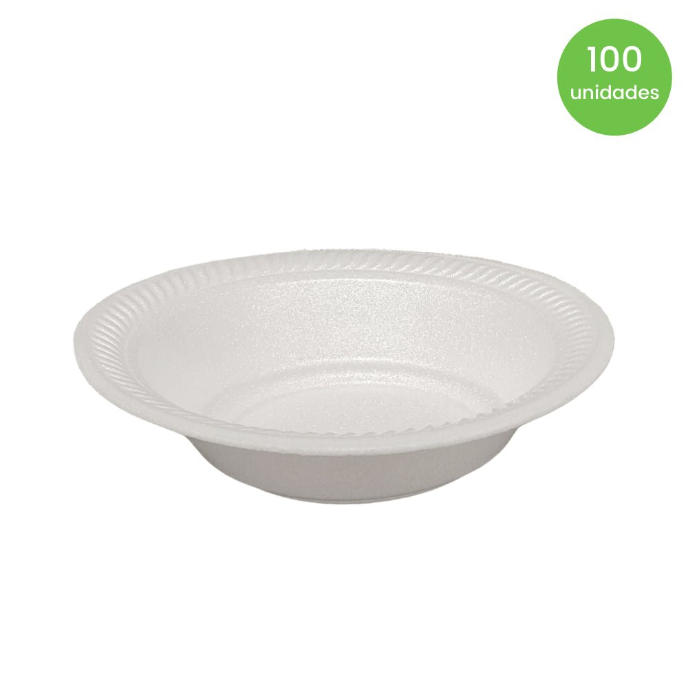 Cumbuca de isopor funda 15cm com 100 Unidades Ulthaterm - Leve e Versátil para Refeições Quentes ou Frias - e - dona