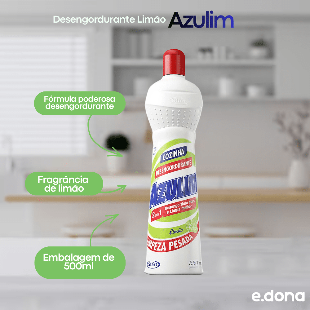 Desengordurante Limão Azulim 500ml - e - dona