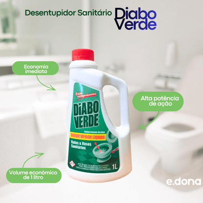 Desentupidor Sanitário Diabo Verde 1 Litro - e - dona