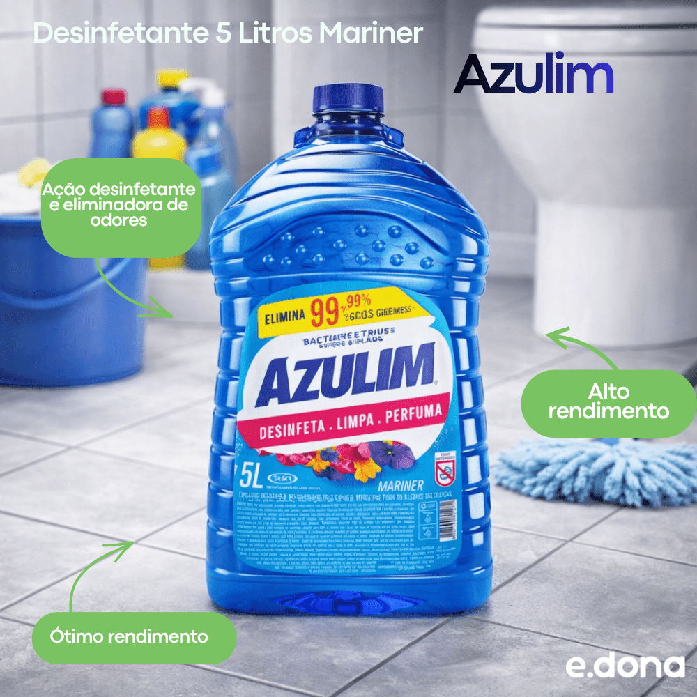 Desinfetante 5 Litros Mariner Azulim - e - dona
