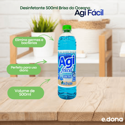 Desinfetante 500ml Brisa do Oceano Agi Fácil - e - dona