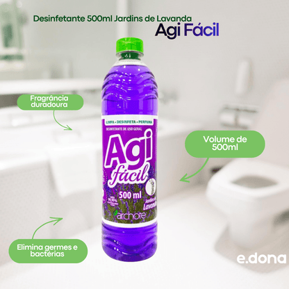 Desinfetante 500ml Jardins de Lavanda Agi Fácil - e - dona