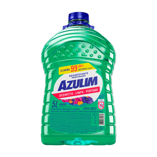Desinfetante Alecrim Azulim 5 Litros para ralos, lixeiras e superfícies laváveis - e - dona