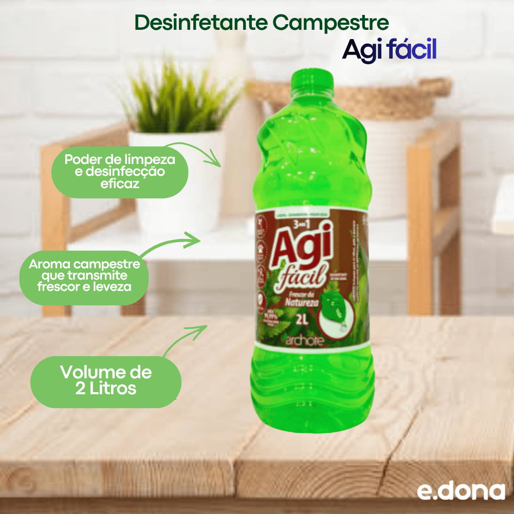 Desinfetante Campestre Agi fácil 2 litros - e - dona