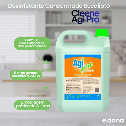 Desinfetante Concentrado Eucalipto Cleene Agi Pro 5 Litros - e - dona