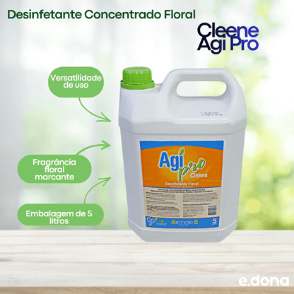 Desinfetante Concentrado Floral Cleene Agi Pro 5 Litros - e - dona