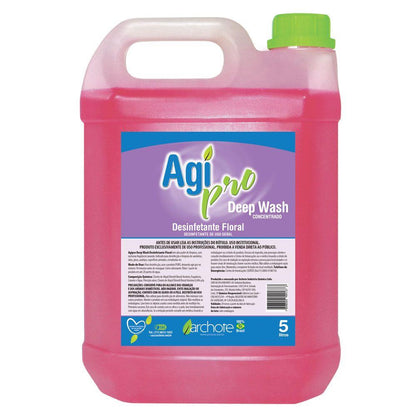 Desinfetante Concentrado Floral Deep Wash Agi Pro 5 litros - e - dona