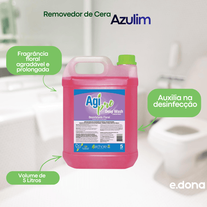 Desinfetante Concentrado Floral Deep Wash Agi Pro 5 litros - e - dona