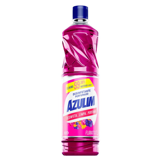 Desinfetante Florata Azulim 1 Litro ideal para limpeza de vaso sanitário e superfícies laváveis - e - dona
