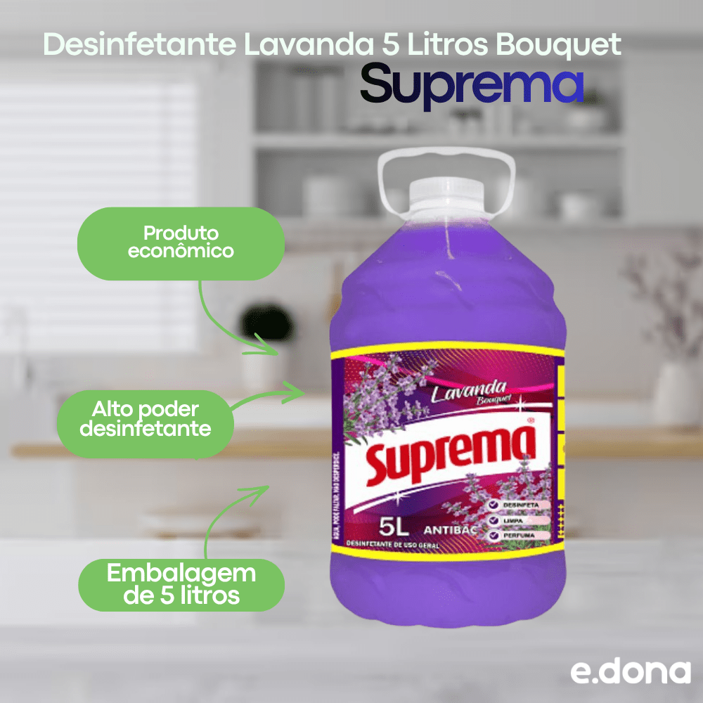 Desinfetante Lavanda 5 Litros Bouquet Suprema - e - dona