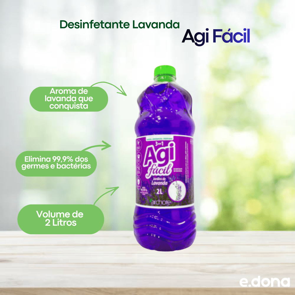 Desinfetante Lavanda Agi Fácil 2 Litros - e - dona