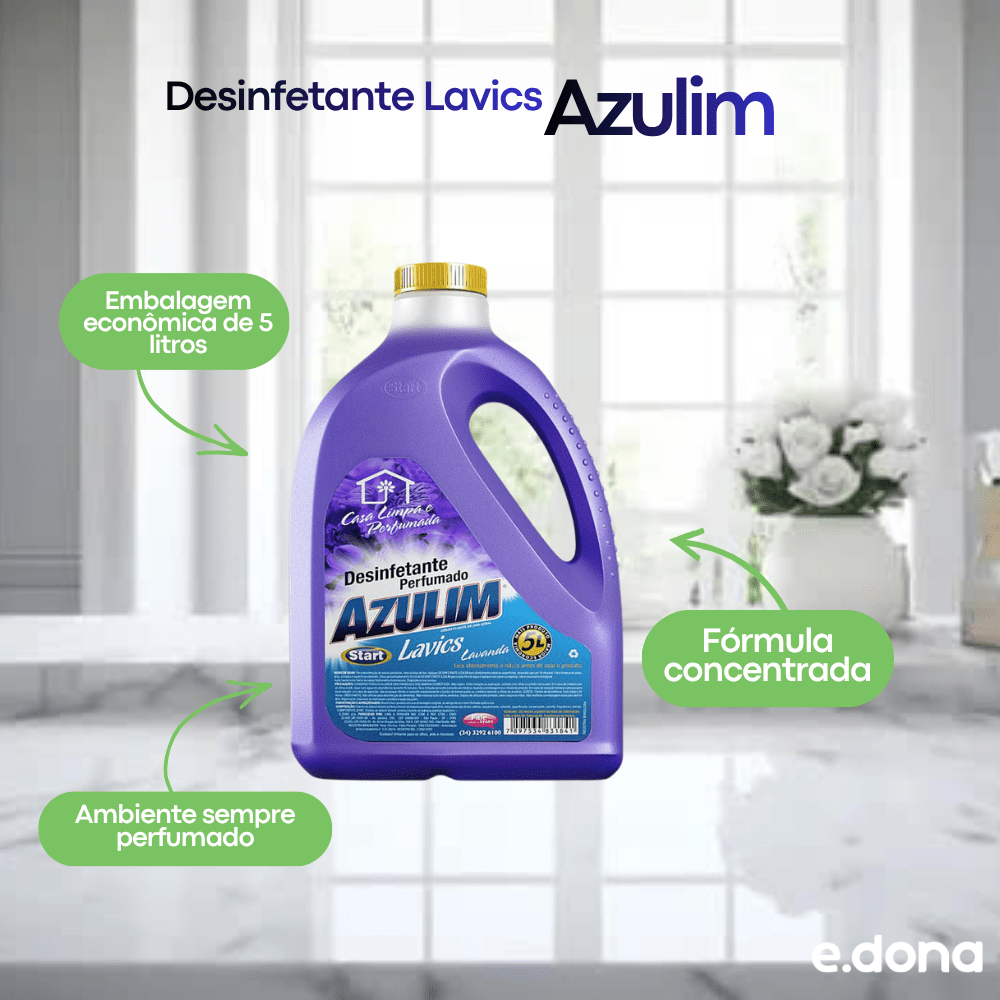 Desinfetante Lavics Azulim 5 Litros - e - dona