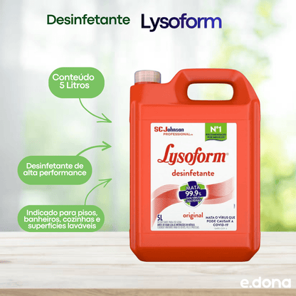 Desinfetante Lysoform Original 5 Litros - e - dona