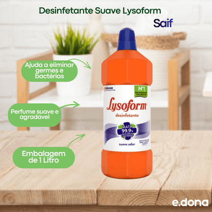 Desinfetante Lysoform Suave 1 Litro - e - dona