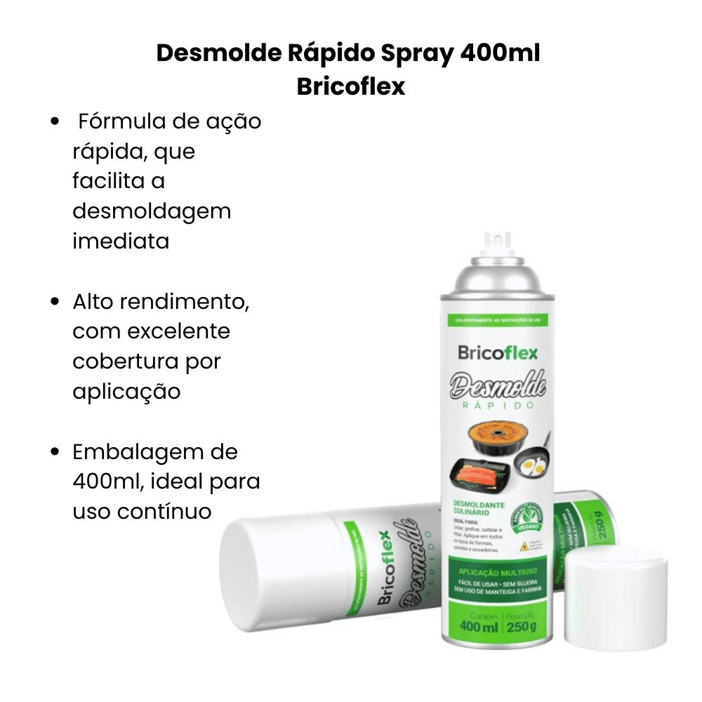 Desmolde Rápido Bricoflex Spray 400ml - e - dona