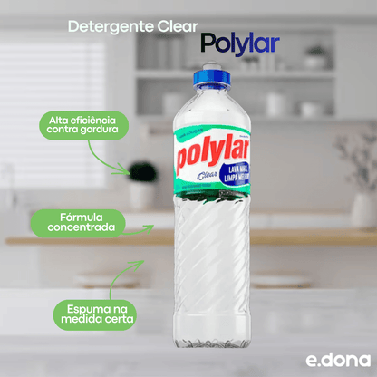 Detergente Clear Polylar 500ml - e - dona