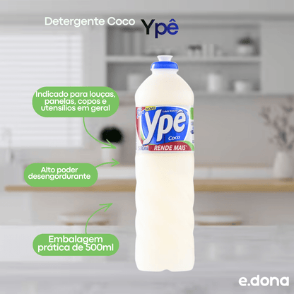 Detergente Coco Ypê 500ml - e - dona