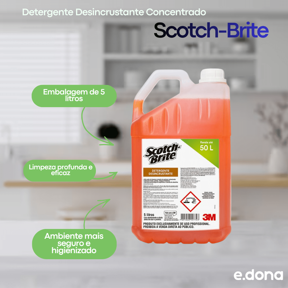 Detergente Desincrustante Concentrado Scotch - Brite 5 Litros - e - dona