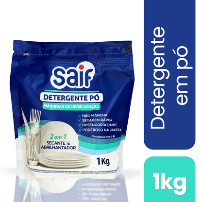 Detergente em Pó 1KG Lava Louças Saif - e - dona