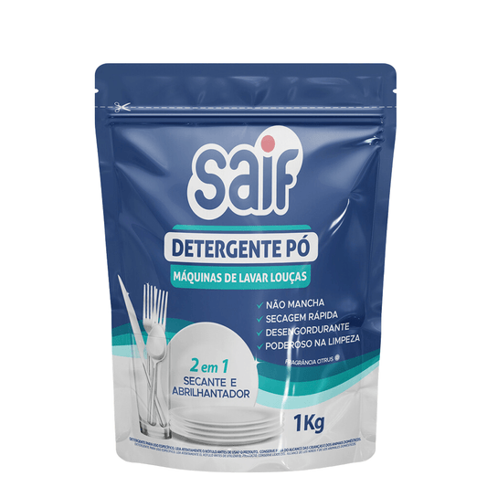 Detergente em Pó 1KG Lava Louças Saif - e - dona