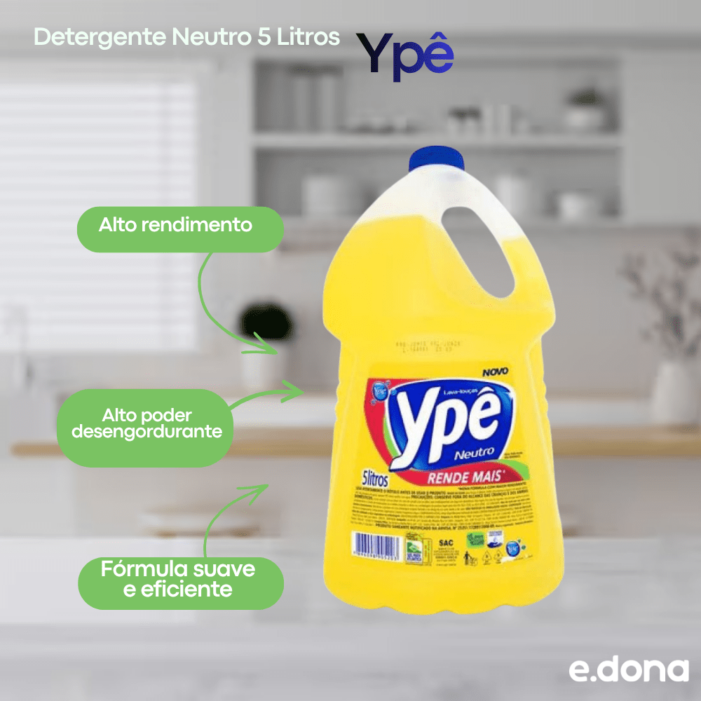 Detergente Neutro 5 Litros Ypê - e - dona